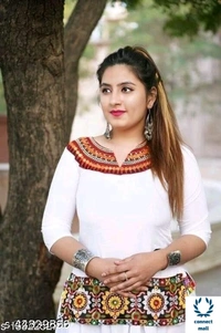 Stylish  RETRO  Women Ethenic Embroidered Rayon  Skirts And Tops - XL